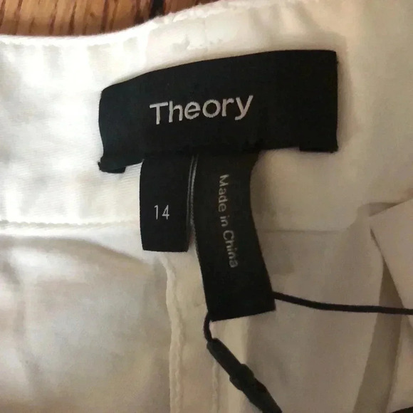 NWT Theory White Treeca 2 Cuff Patton Pant. Size 14 - Picture 7 of 8